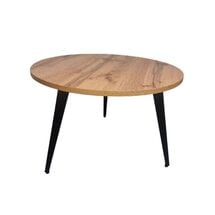 Журнальный столик Dinat Round stilo 600×600×420 мм, тахо/черный