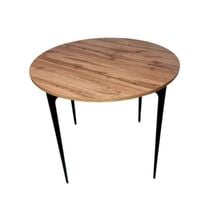 Стол Dinat Round vero 900×900×740 мм, тахо/черный