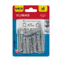 Расширительный дюбель с прямым крючком Wkret-Met 8x40 BP, 9 шт, Длина, мм: 40, Диаметр, мм: 8