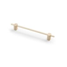 Мебельная ручка STRAW, Золото светлое браш С-160мм L-204мм, Цвет: Золото светлый браш, Межц. расстояние: 160