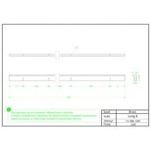 Ручка Bravo Long A 1200 мм, неокрашенная, Ширина, мм: 13, Межц. расстояние: 1056