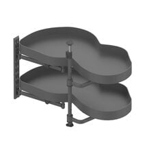 Магический угол NOMA Corner Optima 900/500, правый, графит, Сторона крепления: Правый, Наружный размер секции, мм: 900, Цвет: Графит, Тип крепления: Правый