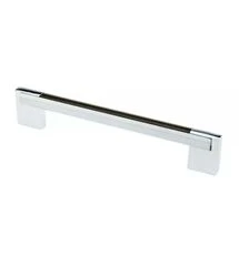 Ручка D-450/192 G2/Wood WD хром/венге темный ДС, Колір: Хром/Тёмное дерево, Межц. расстояние: 192