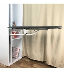 Вбудована дошка для прасування 120x38, металева сітка, ліва, біла (в комплекті чохол бавовна сірий), Матеріал основи: Металева сітка, Розмір, см: 120x38, Сторона кріплення: Ліва, Колір: Білий, Колір чохла прасувальної поверхні: В асортименті