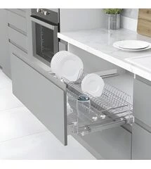 Сушка висувна 900 мм (860-880x520x185) на тандемах Blum, хром Starax, Колір: Хром, Ширина модуля, мм: 900