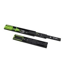 Напрямна кулькова з дотягувачем L-350мм Н-45мм Чорна ДС ПреміумЛайн, Довжина, мм: 350