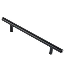 Ручка рейлинговая RE 1010/96 (DR 10/96 G1) монолит d-10мм 96мм черный, Колір: Черный, Межц. расстояние: 96