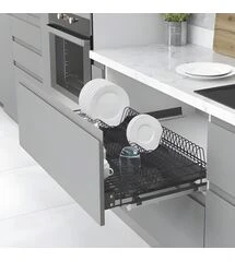Сушка висувна 900 мм (860-880x520x185) на тандемах Blum, антрацит Starax, Колір: Антрацит, Ширина модуля, мм: 900
