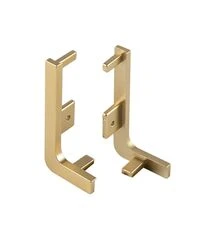 Комплект відкритих заглушок Ferro Fiori для профілів GOLA з LED type L, Золото, Колір: Золото