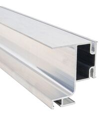 Профиль GOLA вертикальный боковой Ferro Fiori с пазом для LED, ДСП 18мм, L=5600 мм, type L, Алюминий не анодированный, Колір: Алюминий