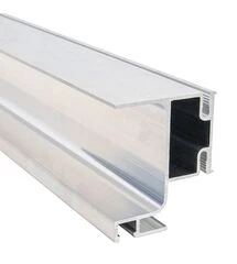 Профиль GOLA вертикальный боковой Ferro Fiori с пазом для LED, ДСП 18мм, L=5600 мм, type L, Алюминий не анодированный, Колір: Алюминий