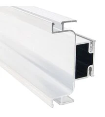Профіль GOLA вертикальний проміжний Ferro Fiori з пазом для LED, ДСП 18мм, L=5400 мм, type C, Білий, Колір: Білий