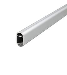 Труба овальная с пазом для LED-ленты и линзой 30х15, L = 2м, алюминий, серебро, Цвет: Серебро