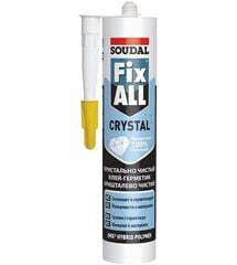 Клей-герметик FIX ALL CRYSTAL, 290 мл, прозрачный, Объем, мл: 290 мл