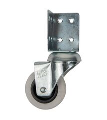 Ролик гумовий HTS 331-L із кріпленням під куток, Ø 50 мм, max 45 кг, білий