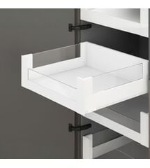 Комплект MERIVOBOX, NL=450 мм, висота Е з Boxcover (внутрішній), BLUMOTION, SW-M (білий шовк)