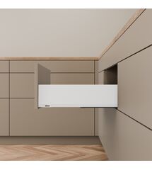 Комплект MERIVOBOX, NL=600 мм, висота K, BLUMOTION, SW-M (білий шовк)