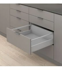 Комплект MERIVOBOX, NL=450 мм, висота E з релінгом, BLUMOTION, IG-M (індиум сірий)