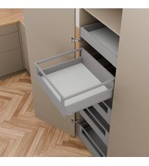 Комплект MERIVOBOX, NL=500 мм, висота Е з релінгом (внутрішній), BLUMOTION, IG-M (індиум сірий)