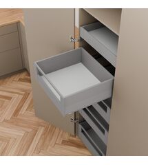 Комплект MERIVOBOX, NL=550 мм, висота Е з Boxcap (внутрішній), BLUMOTION, IG-M (індиум сірий)