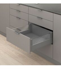 Комплект MERIVOBOX, NL=550 мм, висота Е з Boxcover, BLUMOTION, IG-M (індиум сірий)