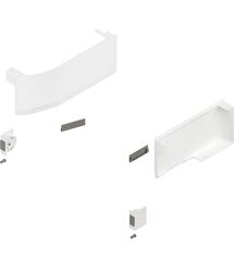 AVENTOS HK TOP комплект заглушок ліва + права (пластик), білий шовк для SERVO-DRIVE, Колір: Білий шовк