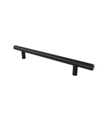 Ручка рейлинговая DR 11/128 SS BLK Черная ДС ЕвроЛайн, Колір: Черный, Межц. расстояние: 128