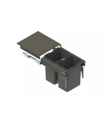 Відро для сміття SEGREGO-450 Графіт HM=330 2x15L (414x480x330), Rejs, Зовнішній розмір секції, мм: 450, Колір: Графіт, Внутрішній об'єм: 2х15 л
