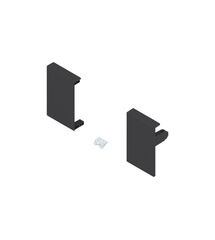 TANDEMBOX Antaro комплект тримачів передньої панелі внутрішньої скриньки, висота M, чорний