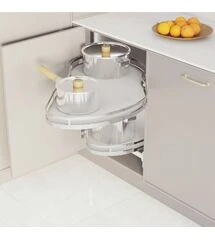 Магический угол ERGO Corner Optima 800/450, правый, хром/белый, Сторона крепления: Правая, Наружный размер секции, мм: 800, Колір: Белый