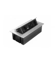 Удлинитель GTV врезной MultiSoft 2xSCHUKO, 2х USB 2,1A (A+C)+RJ45,+HDMI кабель 1,5 м, алюминий, Колір: Алюминий