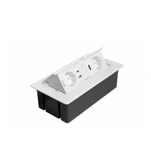 Удлинитель GTV врезной MultiSoft 2xSCHUKO, 2х USB 2,1A (A+C)+RJ45,+HDMI кабель 1,5 м, белый, Колір: Белый
