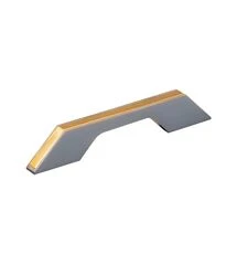 Ручка профільна DL 9355/96 GR/ChSl Графіт/Золото Рифлене ДС, Колір: Графіт/Золото Рифлене, Міжц. відстань: 96