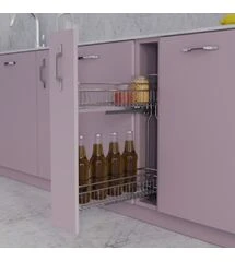 Карго SIMPLY mini 200, боковое левое, хром, Сторона крепления: Левая, Наружный размер секции, мм: 200, Колір: Хром, Тип крепления: Боковое