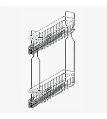 Карго SIMPLY mini 200, боковое левое, хром, Сторона крепления: Левая, Наружный размер секции, мм: 200, Цвет: Хром, Тип крепления: Боковое