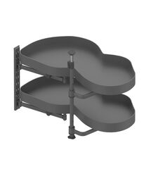 Магический угол NOMA Corner Optima 1000/600, левый, графит, Сторона крепления: Левый, Наружный размер секции, мм: 1000, Цвет: Графит, Тип крепления: Левый