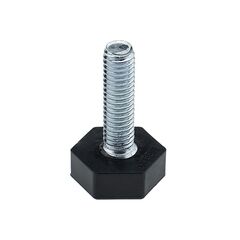 Ножка регулируемая шестиугольная M6xSW 16*7*22 мм, Цвет: Черный