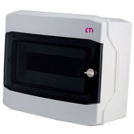 Щит пластиковый ETI ECH 12PT (наружный 1х12мод, дверь прозр, IP65)