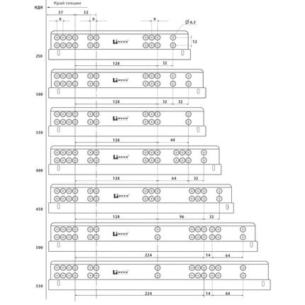Направляющая скрытые LinkenSystem (35 кг) 16-19мм SYNCHRO-3D L=400 полн.выдв.с доводч+креп, Длина, мм: 400, изображение 3