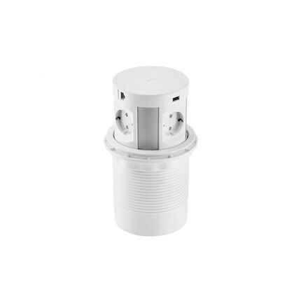Подовжувач COMFORT PLUS,120mm, 4xSCHUKO, 2xUSB, 2xRJ45 бездротова зарядка 5W білий, Колір: Білий, изображение 2