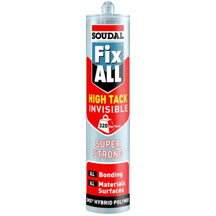 Клей-герметик FIX ALL HT INVISIBLE 290мл, Цвет: Прозрачный