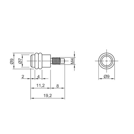 Полицетримач металевий M4, D=7, L=8, сталь (MV20), изображение 3