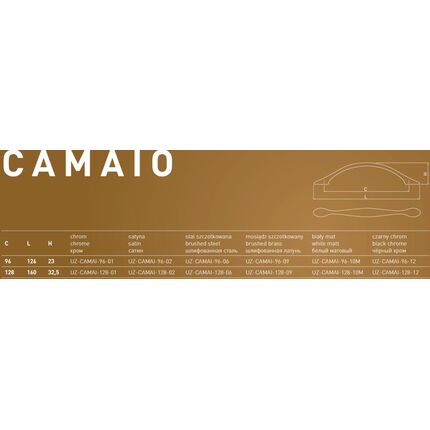 Ручка UZ-CAMAI-128-09 латунь, Колір: Латунь, Міжц. відстань: 128, изображение 2