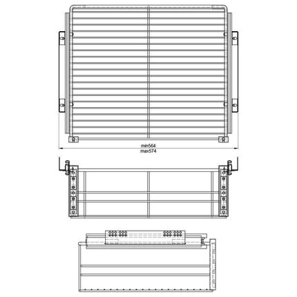 Кошик 600 мм, з кріпленням до фасаду, г430*ш564*в155, хром, изображение 6