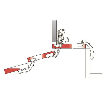 Петля Кутова 155° накладна з дотягувачем, з 3D Soft Close, LinkenSystem, Вид петлі: 155°, изображение 2