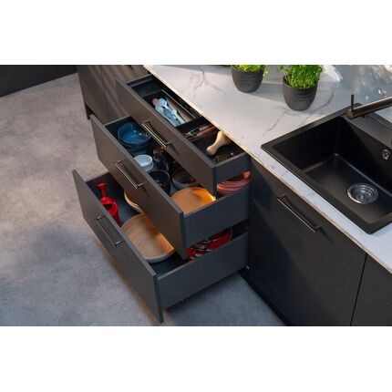 Комплект выдвижных ящиков Matrix Box S Slim 2.0 до 35 кг с доводчиком 199 х 500 мм белый, Цвет: Белый, Длина, мм: 500, Высота, мм: 199, изображение 6
