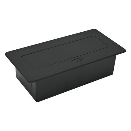 Встраиваемая розетка ELEKTRIMA KWADRO II прямоугольная черная (2 x schuko + USB A + USB C), Rejs, изображение 3