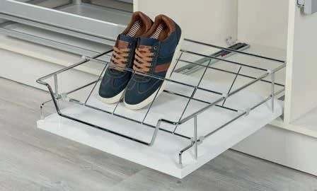 Полиця для взуття нижнє кріплення 525х500х150, хром, s-6104-c
