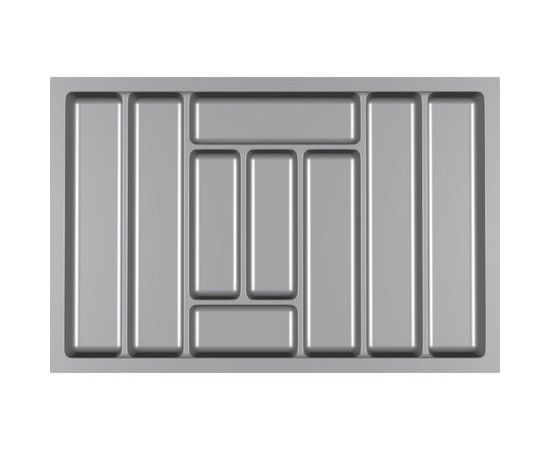 Лоток для столовых приборов Standard 700 серый (A630хB480хC42мм.), Наружный размер секции, мм: 700, Цвет: Серый