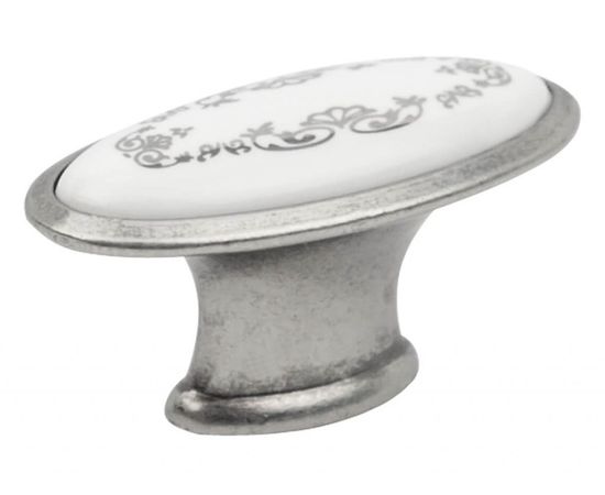 Ручка кнопка Virno Azure 101E WTC A4 античное серебро